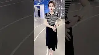 Western-style striped wear beautiful skirt new temperament elegant fashion dress