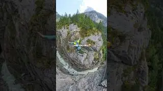 Which one are you? 🤔🤯 #canyonswing #grindelwald #switzerland #mustdo