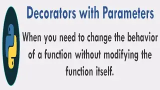 Decorators with Parameters in Python | Decorator Function
