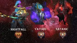 Nightfall and Yatoro VS Satanic (BUTTERFLY), Crit and Timado - Dota 2 Gameplay top MMR