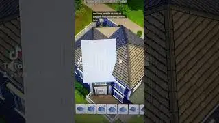roofing your builds, this time with a diagonal section in the middle - the Sims 4