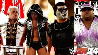 WWE 2K24 Nightmare Family Pack All Entrances, All Versions of Cody Rhodes || PC Gameplay