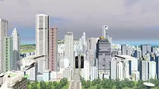 Cities  Skylines First Person View: helicopter Ride from suburbs to downtown