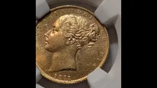 1871 Queen Empress Victoria NGC MS63 Great Britain Sovereign Gold Coin イギリス ヴィクトリア女王 ソブリン金貨