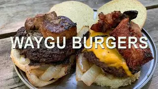 WAYGU W/FOIE GRAS  & TRUFFLE BUTTER BURGER | WAYGU W/PORK BELLY & CHEESE BURGER