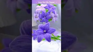 how to make easy and beautiful lily flower with pipe cleaners | fuzzy wire flowers #diytutorial #diy