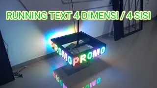 Running text 4 dimensi / 4 sisi full color RGB