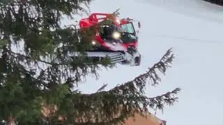 La dameuse au treuil &agrave; Valfr&eacute;jus - Modane