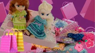 Back to school shopping ! Elsa & Anna toddlers - Barbie dolls - Pretend Play #dolls #pretendplay