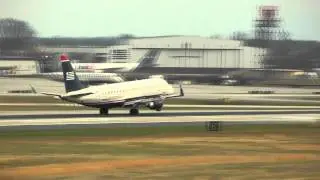 US Airways (Republic Airlines) Embraer 170-200LR N131HQ landing 1/01/2012