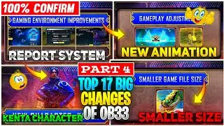 Top 17 Big Changes Of OB33 Updates Of Free Fire Battleground | Ob33 के कुछ ऐसी Update जो अजीब है #04