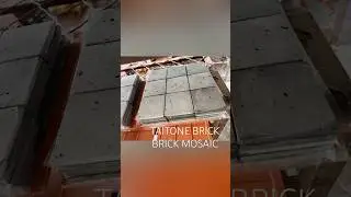 How to produce reclaimed brick mosaic? First step is to cut full reclaimed bricks into tiles!