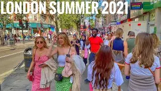 Walking London&rsquo;s Busy Central London Summer - Oxford Street, August 2021 [4K HDR]
