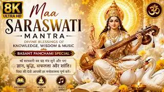 Maa Saraswati Mantra | Divine Blessings of Knowledge, Wisdom & Music | Basant Panchami Special