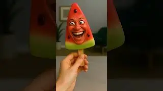 She Fried the Watermelon Ice Cream! 🍉🍦🔥