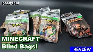 MineCraft Nano Metalfigs Blind Bags Unboxing 4K