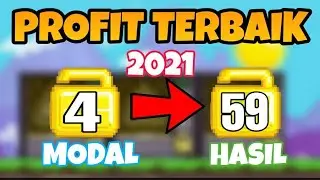 CARA MUDAH PROFIT DARI MODAL 4 WL | PROFIT TERBAIK 2021 | GROWTOPIA INDONESIA