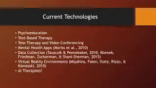 Technology Assisted Counseling (Teletherapy):  A Review