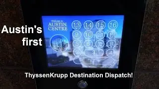 УДИВИТЕЛЬНО!!!!! Тяговые лифты ThyssenKrupp Destination Dispatch в торговом центре Остина!