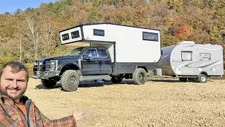 18 hour Cross Country ROAD TRIP in my 43ft. long F-550 Dream Truck Camper and Camper Trailer