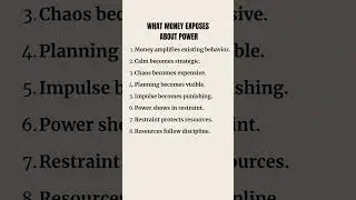 WHAT MONEY EXPOSES ABOUT POWER  #psychology  #powerdynamics