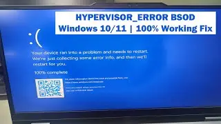 Исправление ошибки HYPERVISOR_ERROR (синий экран смерти) в Windows 10/11