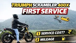 Triumph Scrambler 400X First Service Experience | Cost, Review & Mileage