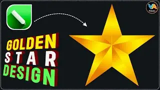 GOLDEN STAR Logo Design in CorelDRAW | Creative Logo Design Tutorial | VA Graphix