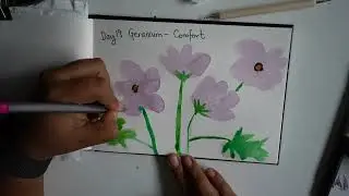Art Journaling with Flowers | Day 19 Geranium