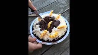 Chocolate Satin Pie with Chocolate Flowers