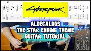 Урок по игре на гитаре в Cyberpunk 2077 Aldecaldos (тема &laquo;Звёздная концовка&raquo;)