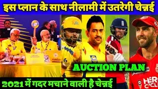 IPL Auction 2021 - Chennai Super Kings Mini Auction Full Plan 2021 and Full Details