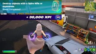 Destroy objects with a Spire Rifle or explosives Fortnite