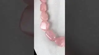 NATURAL ROSE QUARTZ TUMBLE CABOCHON BEADS 1 LINE 1280 CARATS GEMSTONE NECKLACE