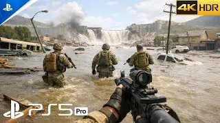 (PS5) City Underwater After Dam Breaks | Massive Disaster Warfare Gameplay [4K60FPS HDR] | BF6