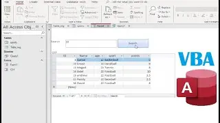 Microsoft access VBA Subform multiple columns search in MS access database