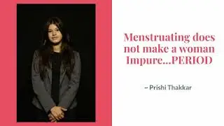 Mestruating does not make a woman impure ...PERIOD