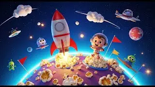 Chippy Choo and the Popcorn Planet 🚀🍿 | Fun Space Adventure & Kids Song | Nursery Rhymes & Songs