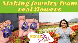 Transform Real Pansies into Elegant Earrings | Nature-Inspired Jewelry: Real Pansy Earrings Craft