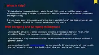 Extract Yelp Data for Business Listings