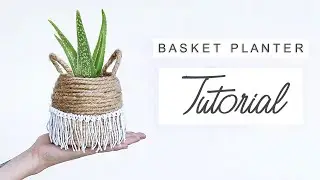Easy DIY Basket Planter 🌱 How To Make A Cheap Basket Plant Pot 🌿 DIY Boho Decor