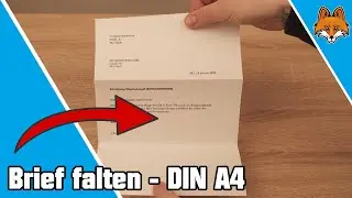 Brief falten - DIN A4 f&uuml;r den Briefumschlag 📩📑