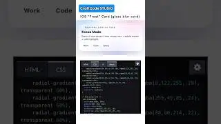 iOS &ldquo;Frost&rdquo; Card (glass blur card) | CSS |  CraftCode STUDIO #coding #craftcodestudio #frontend #fyp