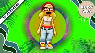 Green screen Subway Surf Tricky Horror