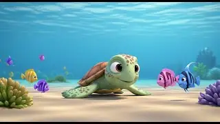 Baby Turtle Crawls So Slow | Cute Animal Song for Kids | Nursery Rhymes & Baby Songs