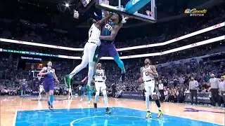 JAYLEN BROWN POSTERIZED MILES BRIDGES!!!!