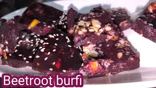 🍬Beetroot Burfi Recipe | Healthy Sweet | Easy Burfi Without Mold | Festival Special🍬
