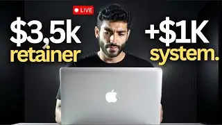 He got his first $3,500 retainer client, watch me help him do the work