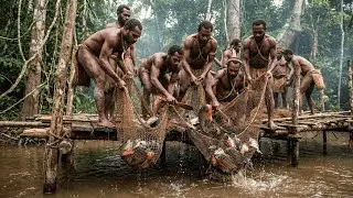 Caçando Piranhas para Comer | Um Dia de Sobrevivência com a Tribo Korowai