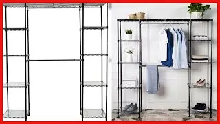 Great product -  Amazon Basics Expandable Metal Hanging Storage Organizer Rack Wardrobe with Shelves